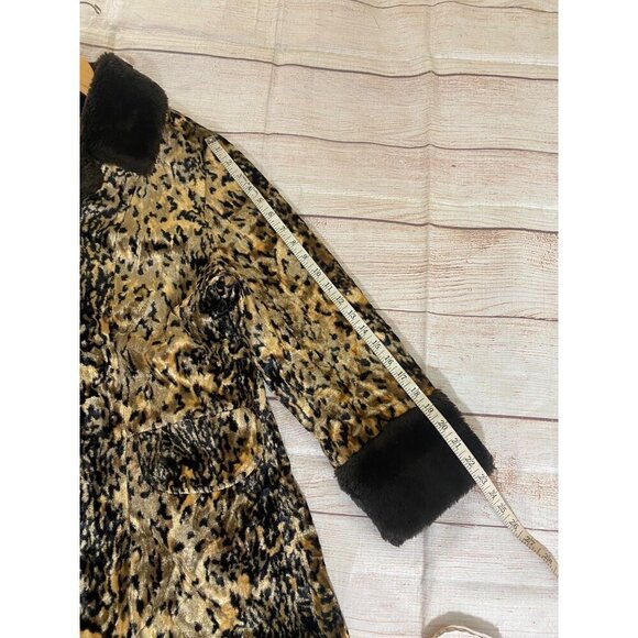 Vintage Union Mid Century Faux Fur Animal Print Button Front Coat. - XL - Picture 11 of 15